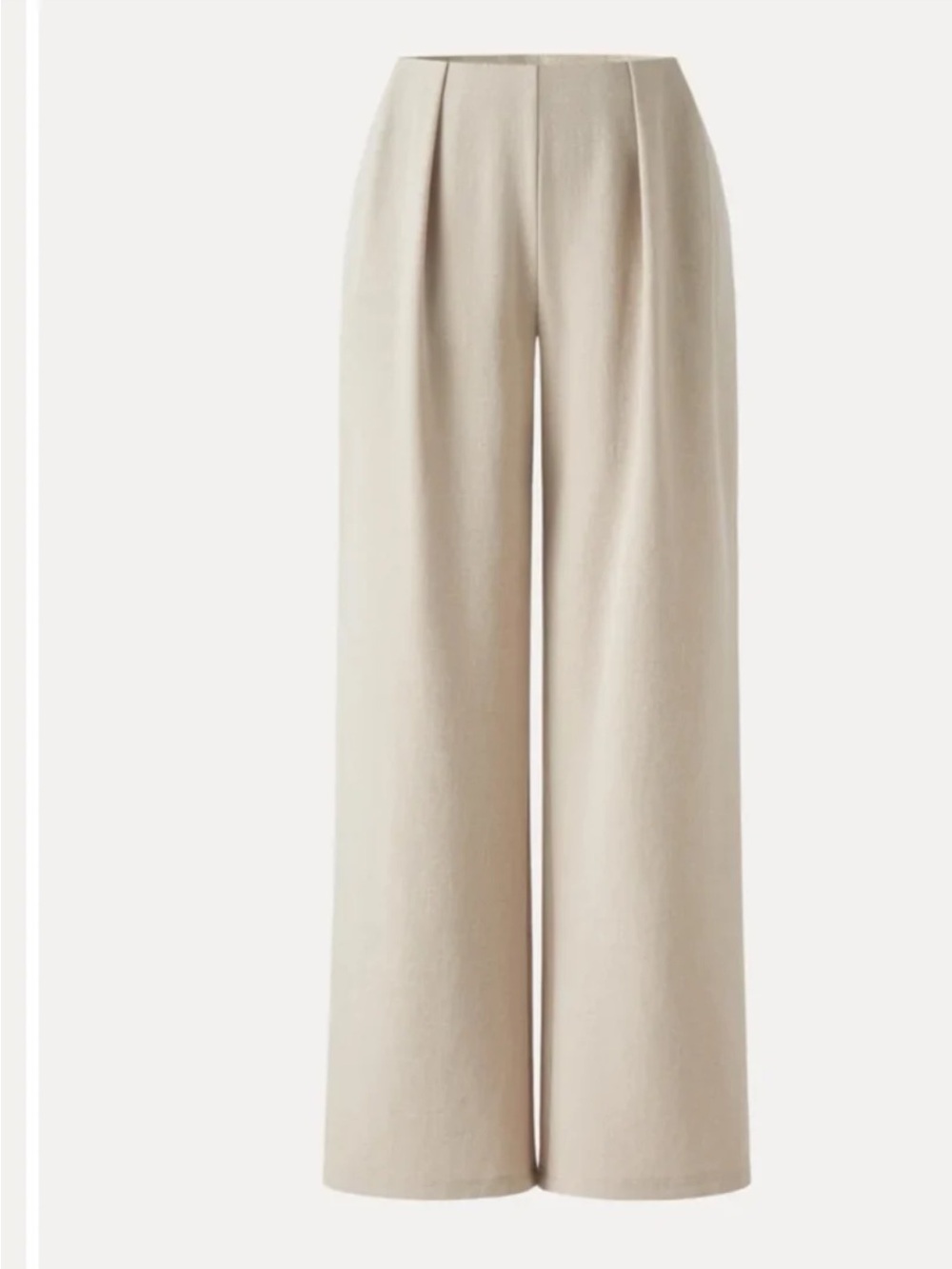 NWT OGL Move Airy Stretch Linen-like Wide Flare Pant Heather Ivory size Medium